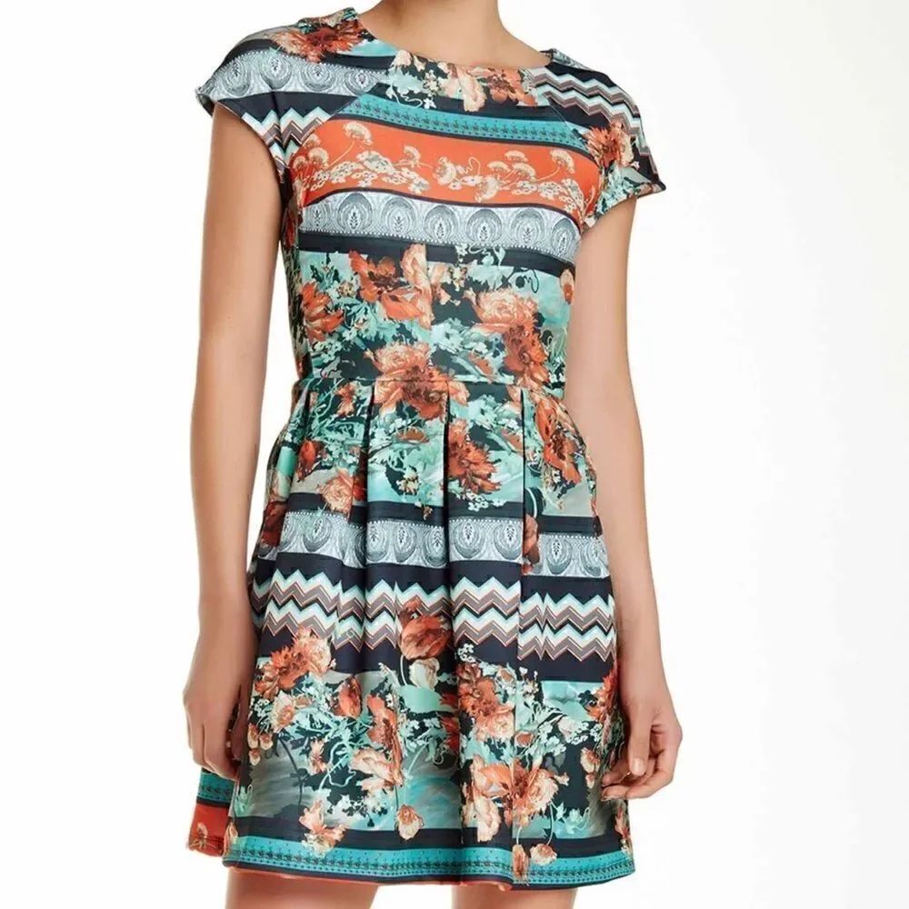 Romeo & Juliet Couture Cap Sleeve Fit&Flare Dress